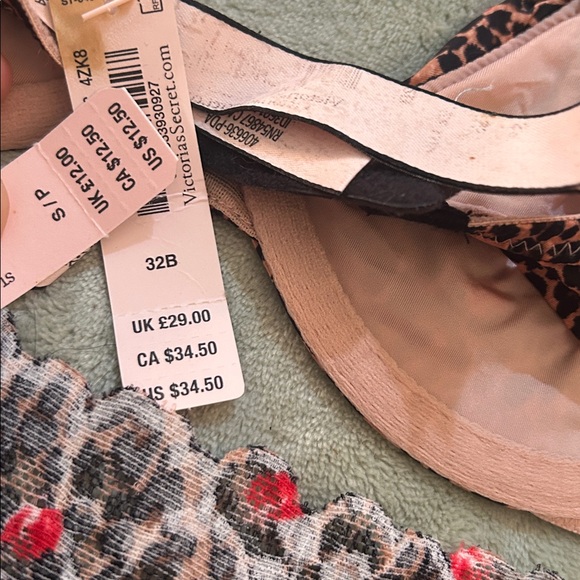 Victoria's Secret Leopard and Pink Bra Set - Picture 3 of 3